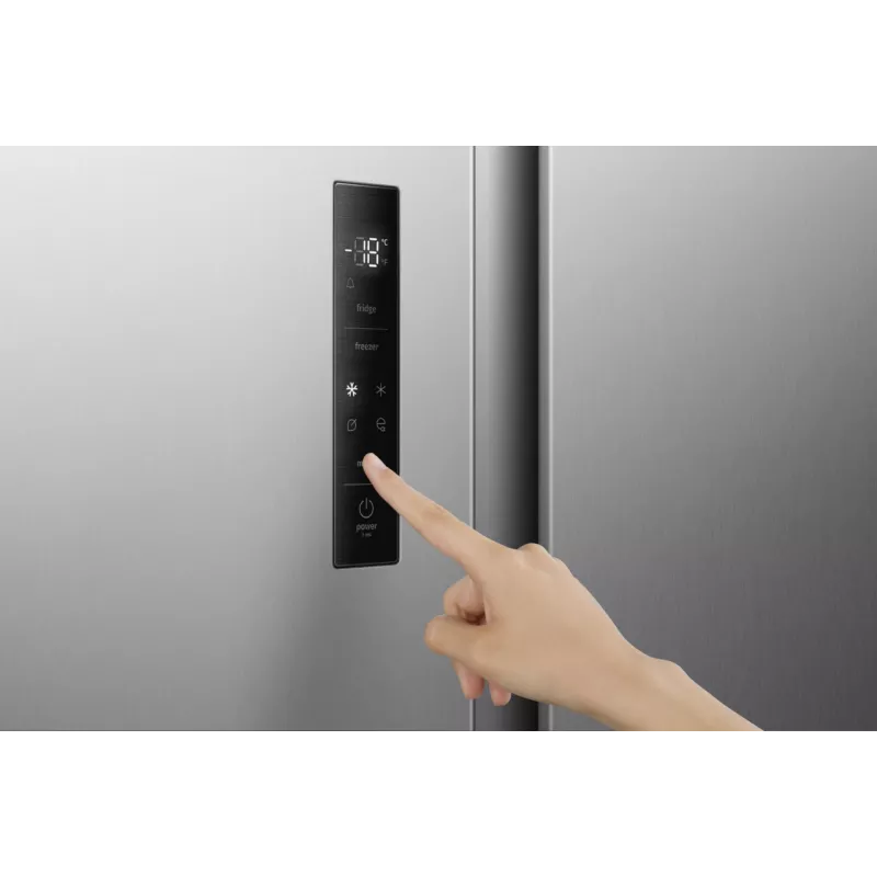 Šaldytuvas Gorenje NRS917E41X SI, laisvai pastatomas, American door, pilkas, 2 durys, jutiklinis valdymas, LED