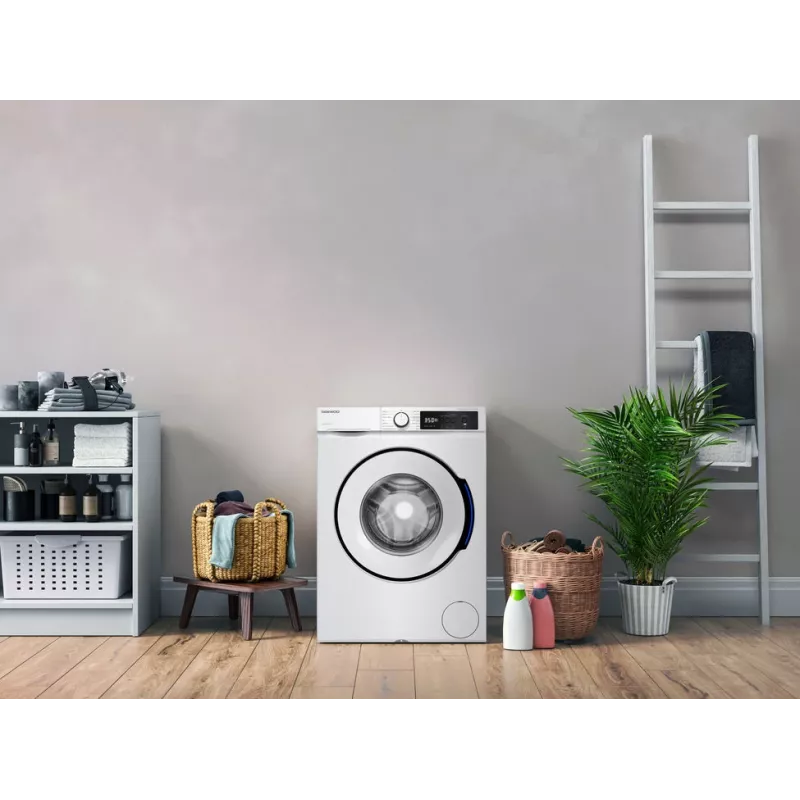 Daewoo WM-FB8514W1A-DE skalbyklė su priekiniu pakrovimu 8 kg 1400 aps./min Balta