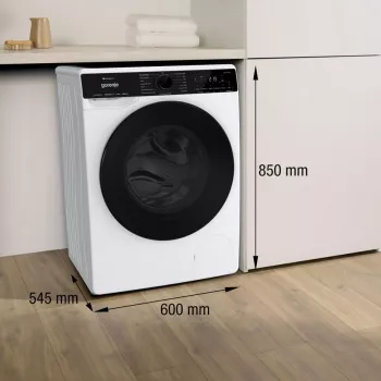 Gorenje WPNA84A2TS skalbyklė su priekiniu pakrovimu 8 kg 1400 aps./min Juoda, Balta