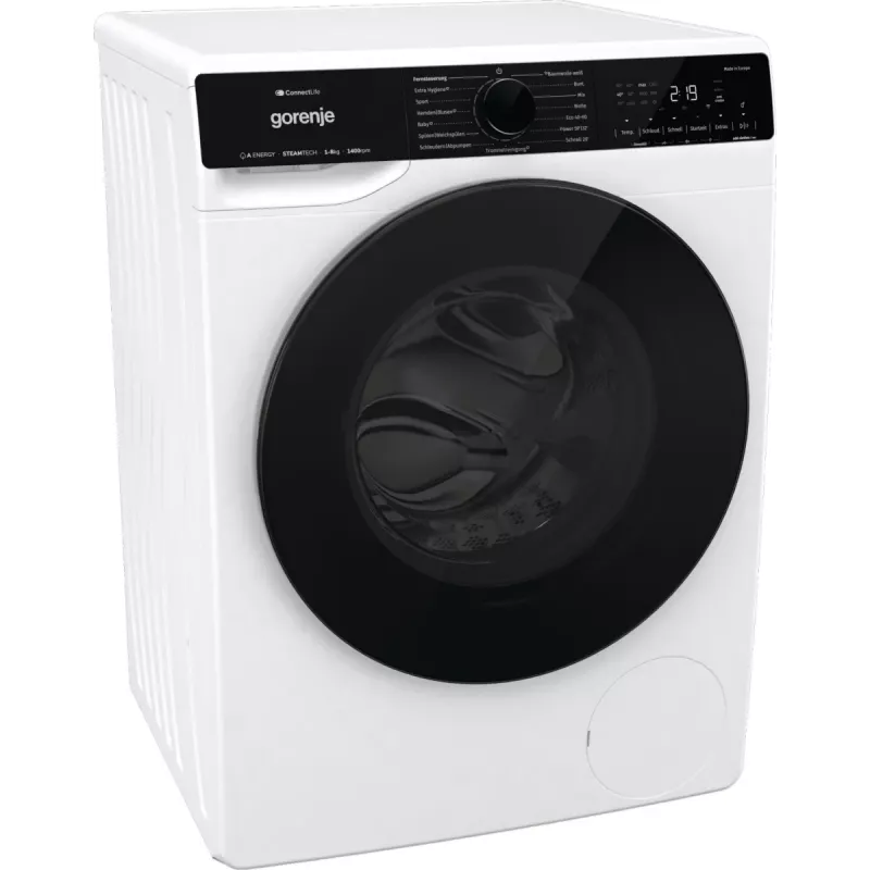 Gorenje WPNA84A2TS skalbyklė su priekiniu pakrovimu 8 kg 1400 aps./min Juoda, Balta