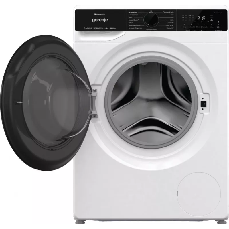 Gorenje WPNA84A2TS skalbyklė su priekiniu pakrovimu 8 kg 1400 aps./min Juoda, Balta