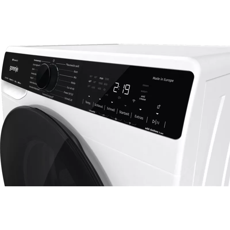 Gorenje WPNA84A2TS skalbyklė su priekiniu pakrovimu 8 kg 1400 aps./min Juoda, Balta