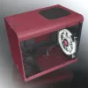 RAIJINTEK METIS PLUS Mini bokštas raudonas — Mini-ITX, 1x 3,5 colio vieta, 4x 2,5 colio vietos, 120 mm ventiliatoriai