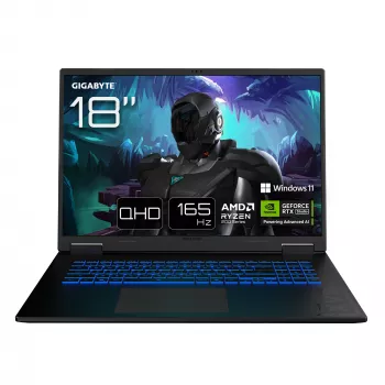 Nešiojamas kompiuteris GIGABYTE GAMING A18 3WHK3DEC64SH — AMD Ryzen 7 260, 18 colių WQXGA, 32 GB DDR5, 1 TB SSD, RTX 5070, Windows 11