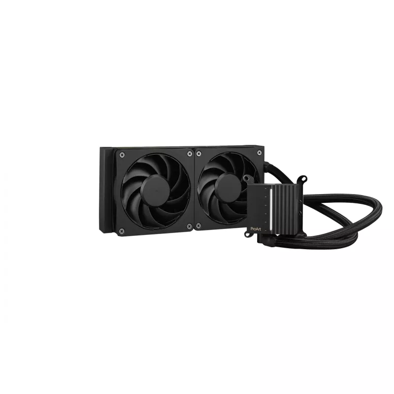 Vandens aušintuvas ASUS ProArt LC 240, 240 mm radiatorius, 2x120 mm ventiliatoriai, juodas, LGA1700/AM5/AM4/115x/1200