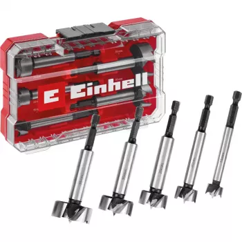 Forstner grąžtų rinkinys Einhell-KWB 5 vnt., raudonas/skaidrus, 1/4 colio kotas, M-CASE (MPN 706003)