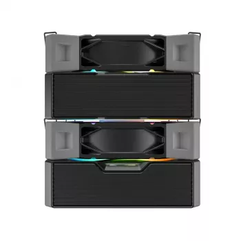 Aušintuvas CPU Montech NX600 ARGB, juodas, 120 mm ventiliatorius, ARGB apšvietimas