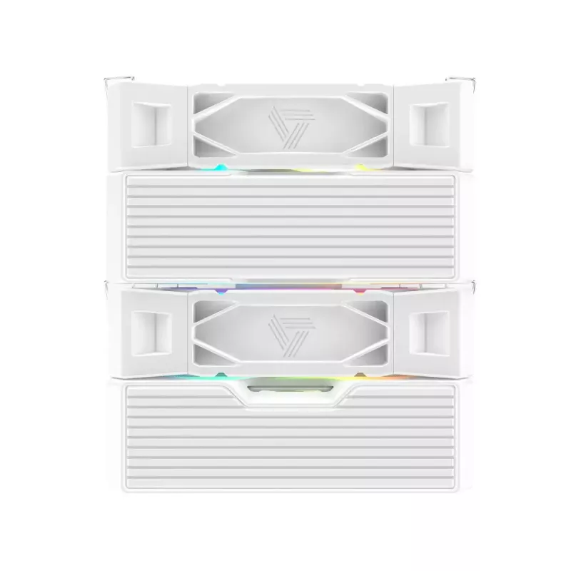 Oro procesoriaus aušintuvas Montech NX600 ARGB 120 mm ventiliatorius, Baltas, 800–2000 RPM, hidrodinaminis guolis, palaiko AM4/AM5/LGA115x/1200/1700