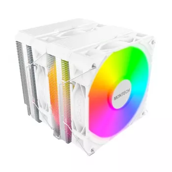 Oro procesoriaus aušintuvas Montech NX600 ARGB 120 mm ventiliatorius, Baltas, 800–2000 RPM, hidrodinaminis guolis, palaiko AM4/AM5/LGA115x/1200/1700