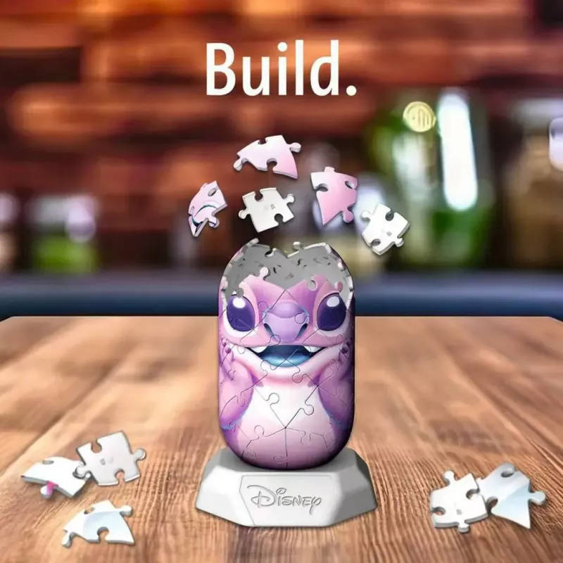 3D dėlionė Ravensburger Disney Stitch – Angel figūrėlė, sujungiamos putplasčio detalės, modelis 12008045