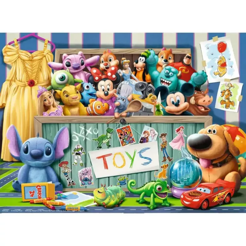 Vaikiškas dėlionės žaidimas Ravensburger Disney Pixar Toy Collection – 100 dalių