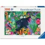 Dėlionė Ravensburger Pantera žydinčioje džiunglėje – 3000 dalių, didelio formato laisvalaikio dėlionė