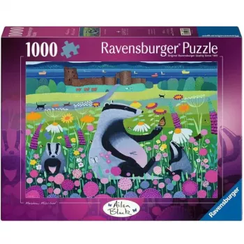 Dėlionė Ravensburger Meadow Friends 1000 dalių, suaugusiems ir paaugliams, klasikinės tarpusavyje sujungiamos detalės