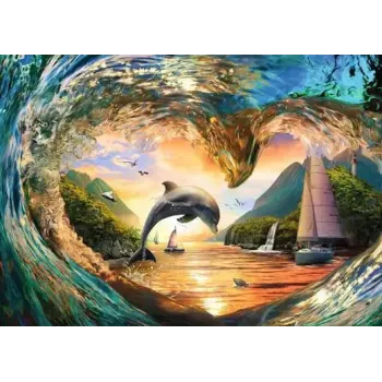 Dėlionė Ravensburger Sunset Splash, 1000 dalių, peizažas, 700 mm plotis