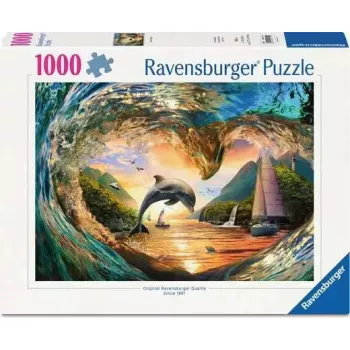 Dėlionė Ravensburger Sunset Splash, 1000 dalių, peizažas, 700 mm plotis