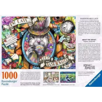 Dėlionė Ravensburger Fashionably Late – 1000 dalių, peizažinis formatas, 700 × 500 mm