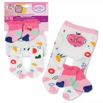 BABY born Pėdkelnės ir Kojinės 2 vnt. asorti 43cm Lėlės pėdkelnės