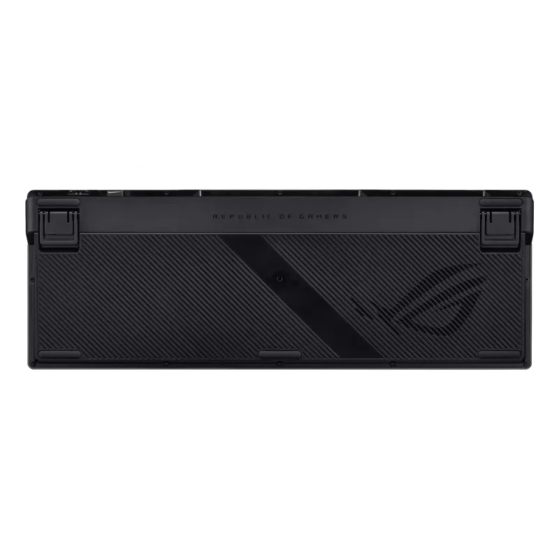 Mechaninė žaidimų klaviatūra ASUS ROG Azoth 96 HE — 96 % QWERTZ, USB + RF belaidis + Bluetooth, magnetiniai-mechaniniai jungikliai, RGB, juoda