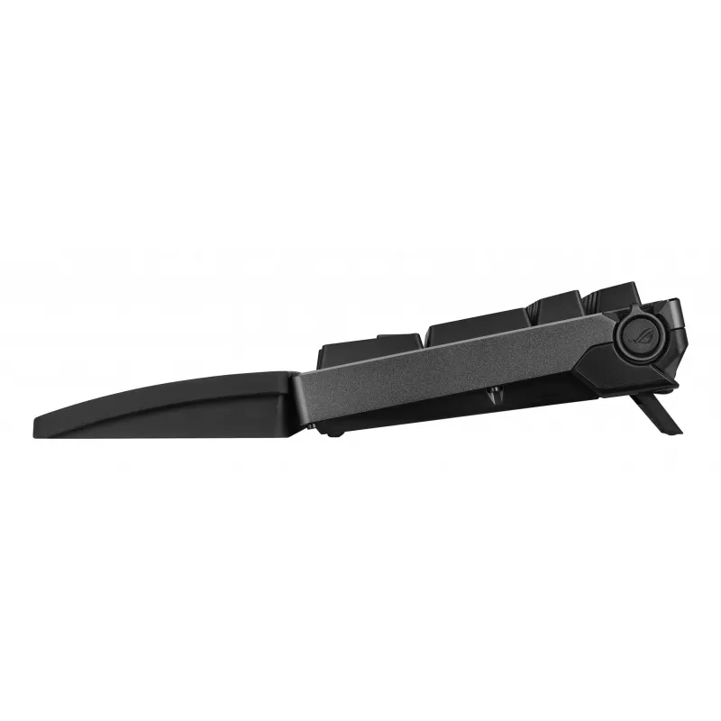 Mechaninė žaidimų klaviatūra ASUS ROG Azoth 96 HE — 96 % QWERTZ, USB + RF belaidis + Bluetooth, magnetiniai-mechaniniai jungikliai, RGB, juoda