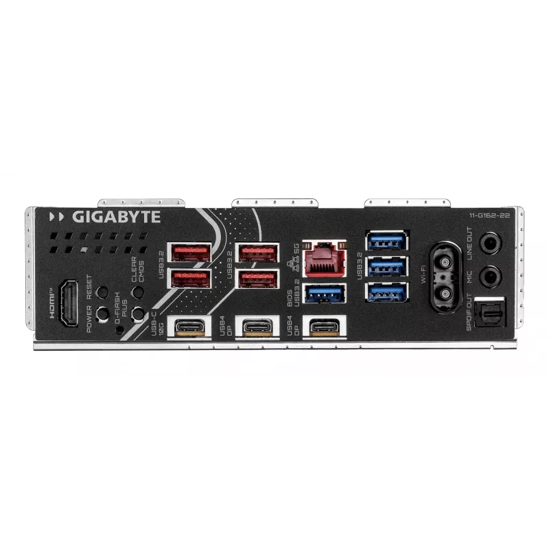 GIGABYTE X870E EAGLE X3D WIFI7 pagrindinė plokštė – palaiko AMD Ryzen 9000 CPU, 14+2+2 fazių skaitmeninį VRM, DDR5 iki 9000 MHz (OC), 1xPCIe 5.0 + 3xPCIe 4.0, Wi-Fi 7, 5GbE LAN, USB4