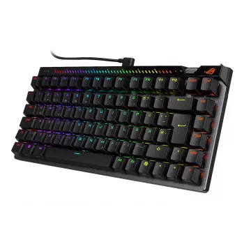 Mechaninė žaidimų klaviatūra ASUS ROG Falchion Ace 75% — USB, magnetiniai-mechaniniai jungikliai, RGB, juoda