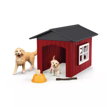 Schleich FARM WORLD Šunų Būda su Auksaspalviu Retriveriu