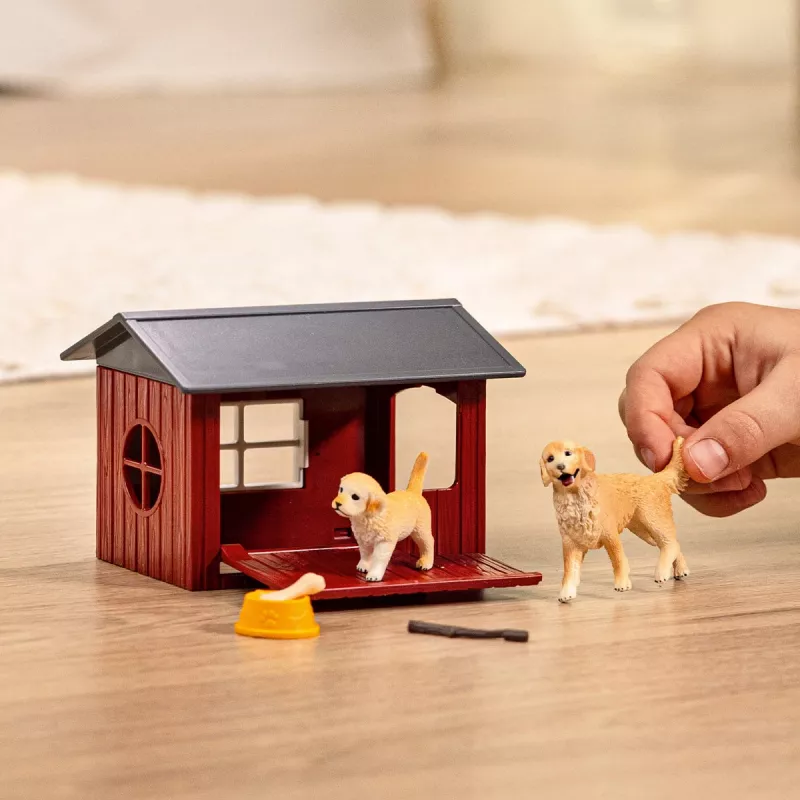 Schleich FARM WORLD Šunų Būda su Auksaspalviu Retriveriu