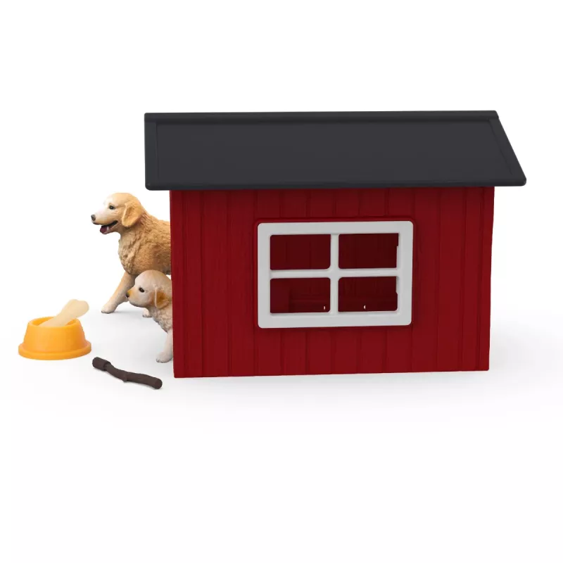 Schleich FARM WORLD Šunų Būda su Auksaspalviu Retriveriu