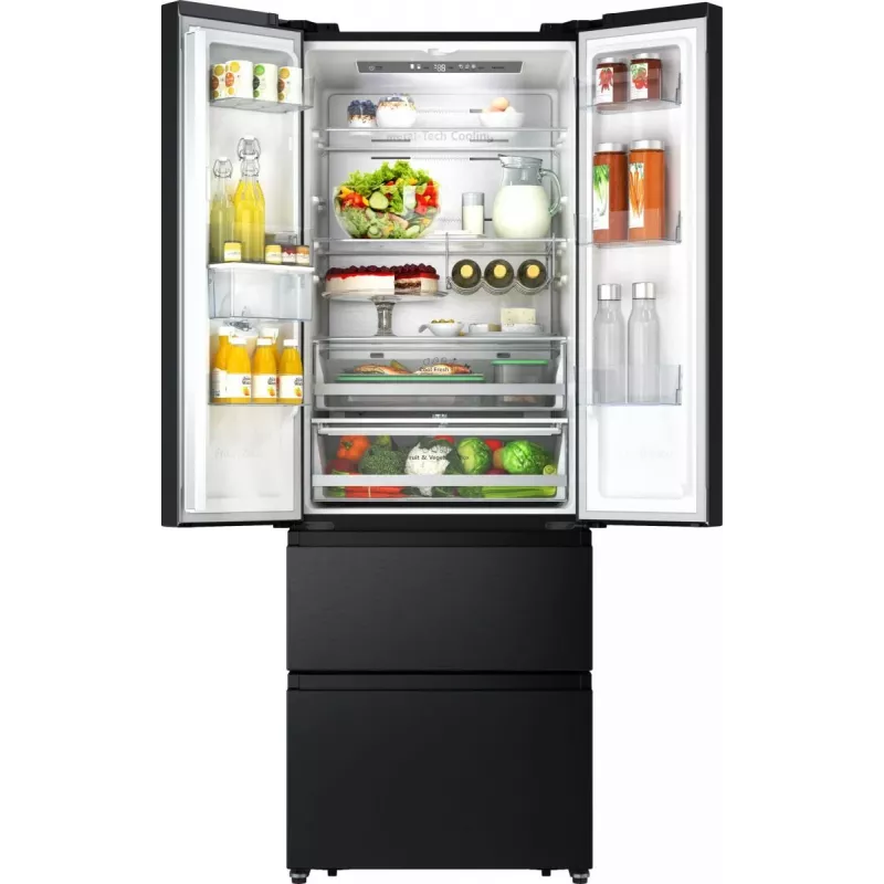 Šaldytuvas Hisense RF632N4WFE šaldiklis šone šaldytuvas Laisvai pastatomas 485 L Juoda