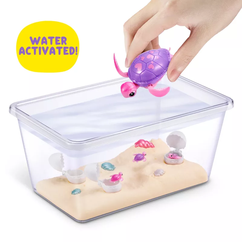 Zuru Pets Alive Mommy Turtle Surprise interaktyvus vėžlys, įvairiaspalvis, LR44 baterija