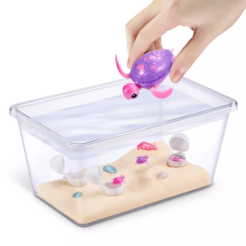 Zuru Pets Alive Mommy Turtle Surprise interaktyvus vėžlys, įvairiaspalvis, LR44 baterija
