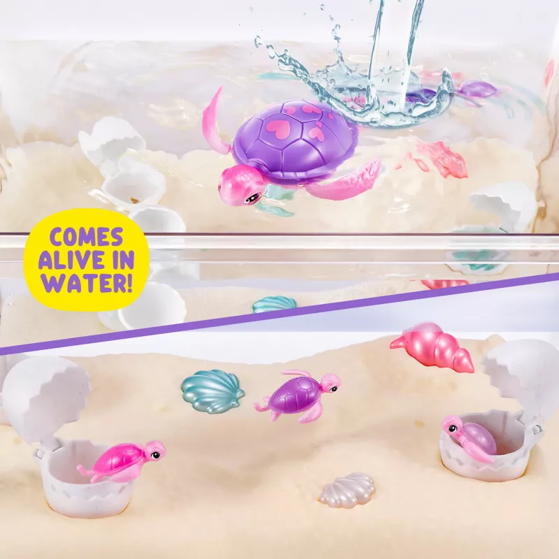 Zuru Pets Alive Mommy Turtle Surprise interaktyvus vėžlys, įvairiaspalvis, LR44 baterija
