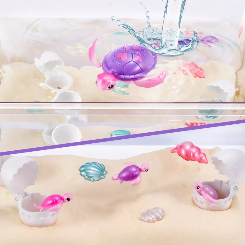 Zuru Pets Alive Mommy Turtle Surprise interaktyvus vėžlys, įvairiaspalvis, LR44 baterija