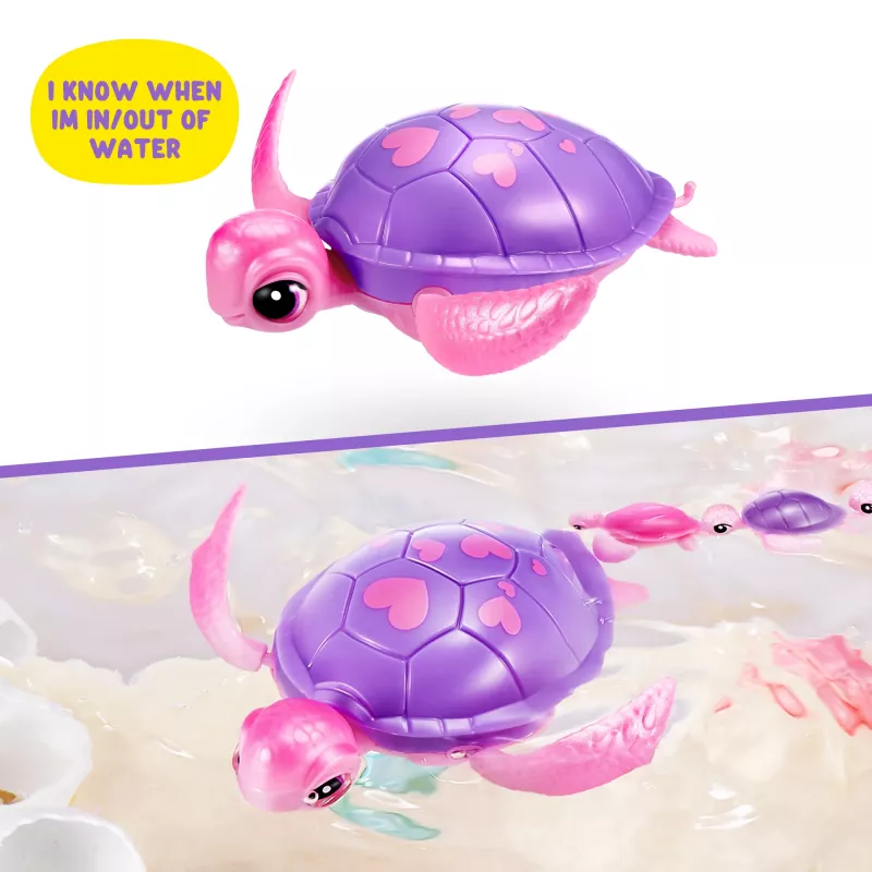 Zuru Pets Alive Mommy Turtle Surprise interaktyvus vėžlys, įvairiaspalvis, LR44 baterija