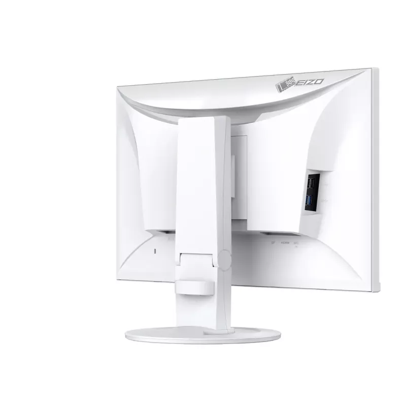 Monitorius EIZO FlexScan EV2400R-WT — 23,8 colio (60,5 cm) Full HD IPS, 1920×1080, 5 ms, USB stotelė, garsiakalbiai, aukščio reguliavimas, VESA, baltas