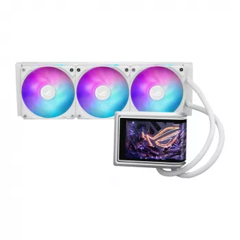 Vandens aušintuvas ASUS ROG RYUO IV 360 ARGB WHT — 360 mm radiatorius, 120 mm ventiliatoriai, Balta