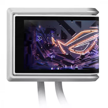 Vandens aušintuvas ASUS ROG RYUO IV 360 ARGB WHT — 360 mm radiatorius, 120 mm ventiliatoriai, Balta