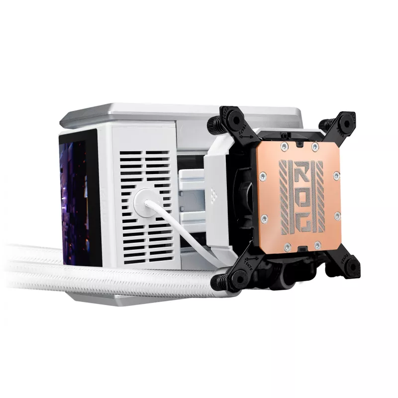 Vandens aušintuvas ASUS ROG RYUO IV 360 ARGB WHT — 360 mm radiatorius, 120 mm ventiliatoriai, Balta