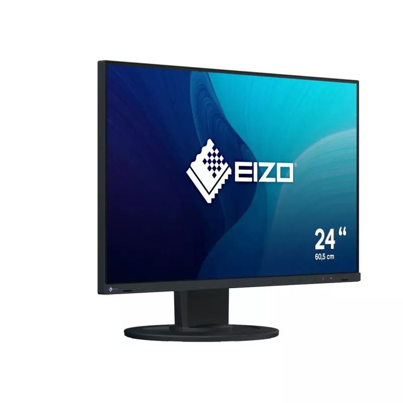 Monitorius EIZO FlexScan EV2400R-BK 23,8 colio (60,5 cm) Full HD 1920x1080 IPS LCD, 5 ms, USB šakotuvas, garsiakalbiai, VESA, aukščio reguliavimas, juodas