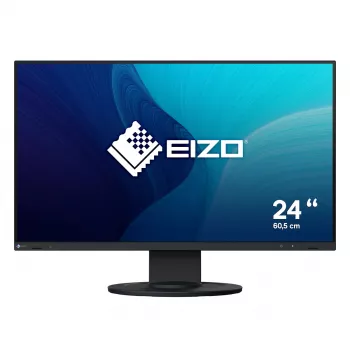 Monitorius EIZO FlexScan EV2400R-BK 23,8 colio (60,5 cm) Full HD 1920x1080 IPS LCD, 5 ms, USB šakotuvas, garsiakalbiai, VESA, aukščio reguliavimas, juodas