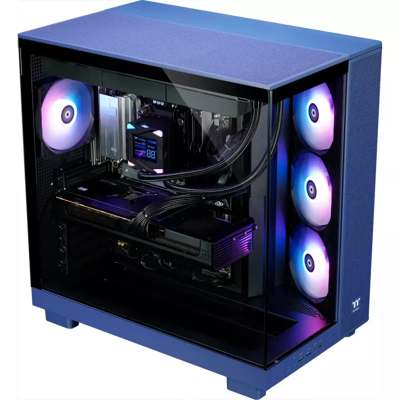 Stalinis žaidimų kompiuteris THERMALTAKE FTW V380XL 9070XT violetinis/permatomas su Windows 11 Pro