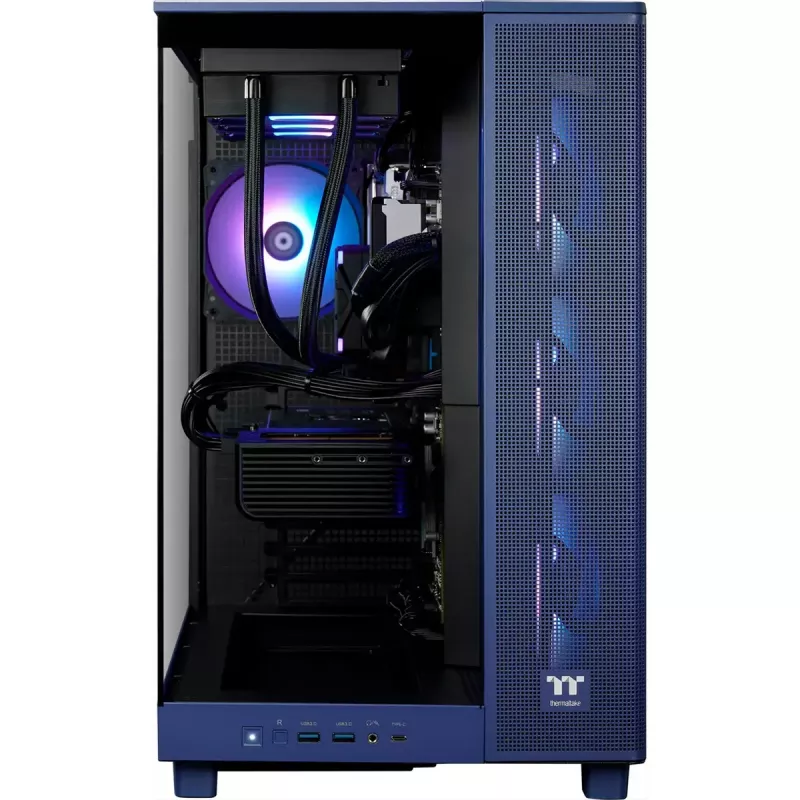 Stalinis žaidimų kompiuteris THERMALTAKE FTW V380XL 9070XT violetinis/permatomas su Windows 11 Pro