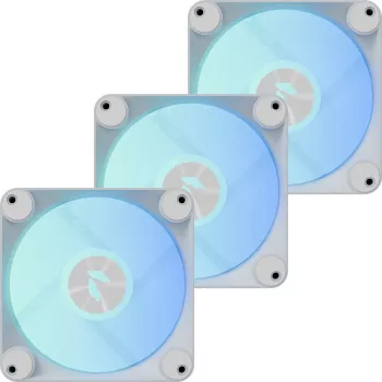 APNX FP1-R 120 mm korpuso ventiliatorius 3 vnt. rinkinys atvirkštinis oro srautas, baltas