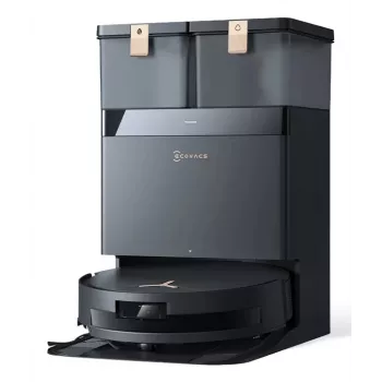 Robotinis dulkių siurblys Ecovacs Deebot T50 MAX PRO OMNI Gen2 — 3000Pa siurbimo galia, 180 min veikimo laikas, juodas