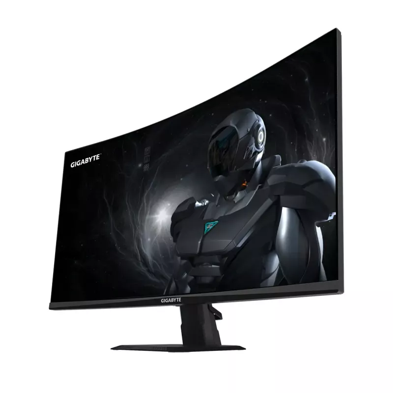 GIGABYTE GS27FCA 27 colių FHD lenktas žaidimų monitorius - 1920 x 1080, 200 Hz, 1 ms, 250 cd/m², FreeSync Premium, HDR Ready, HDMI 2.0, DisplayPort 1.4