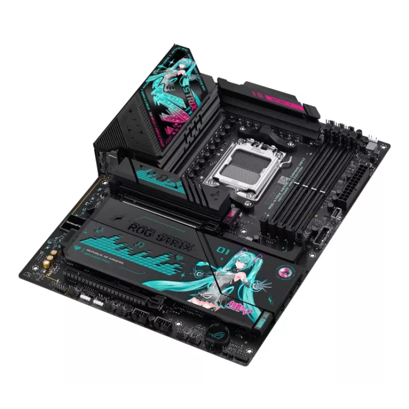 Motininė plokštė ASUS ROG STRIX X870E-H GAMING MIKU WIFI7 ATX AM5 lizdui, DDR5 palaikymas