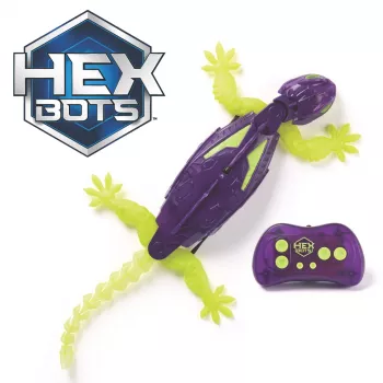HEX BOTS Švytintis tamsoje gekonas, įkraunamas nuotolinio valdymo robotas žaislas, lipantis sienomis, išdaigoms, RC robotas berniukams ir mergaitėms nuo 4 metų