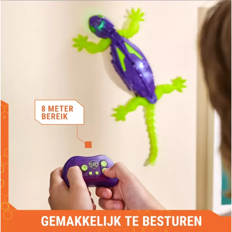 HEX BOTS Švytintis tamsoje gekonas, įkraunamas nuotolinio valdymo robotas žaislas, lipantis sienomis, išdaigoms, RC robotas berniukams ir mergaitėms nuo 4 metų
