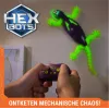 HEX BOTS Švytintis tamsoje gekonas, įkraunamas nuotolinio valdymo robotas žaislas, lipantis sienomis, išdaigoms, RC robotas berniukams ir mergaitėms nuo 4 metų