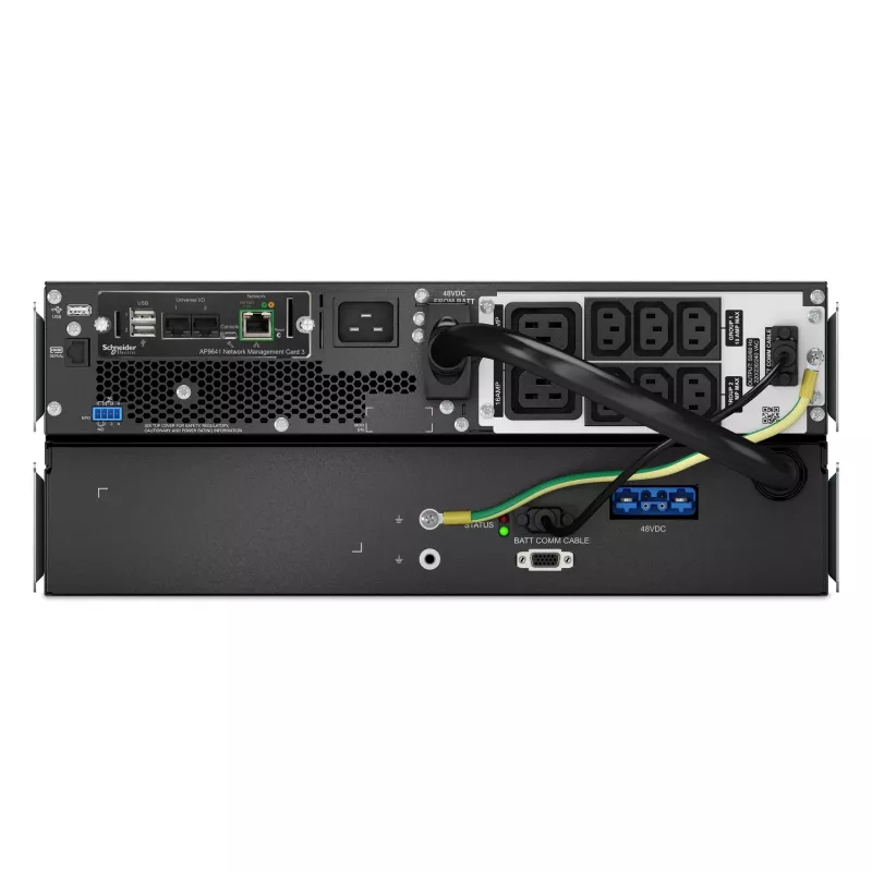 APC Smart-UPS On-Line, 2200VA, Ličio jonų, 4U, 230V, 6x C13+2x C19, tinklo kortelė, ilgas veikimo laikas, bėgių komplektas